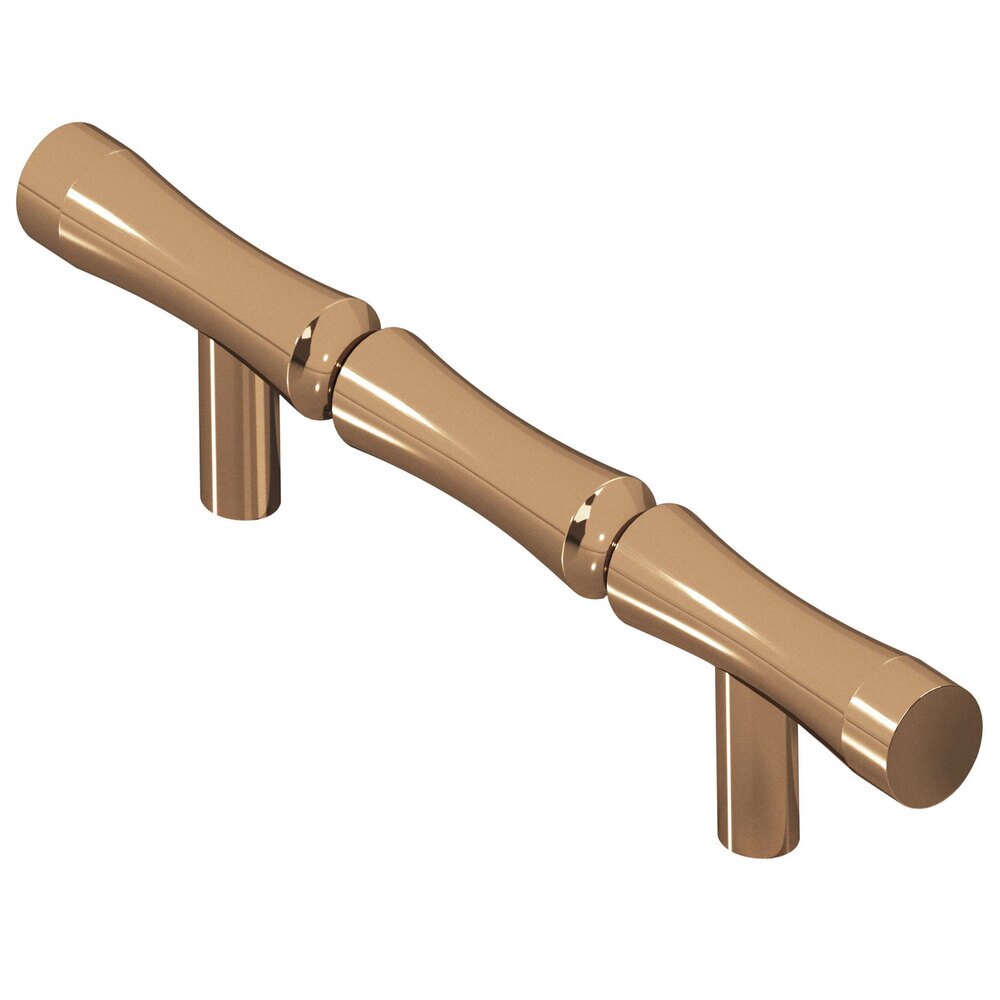 Colonial Bronze 3" Centers Bamboo Pull in Polished Bronze