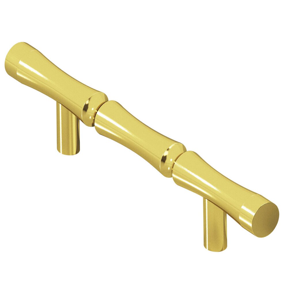 Colonial Bronze 3" Centers Bamboo Pull in French Gold