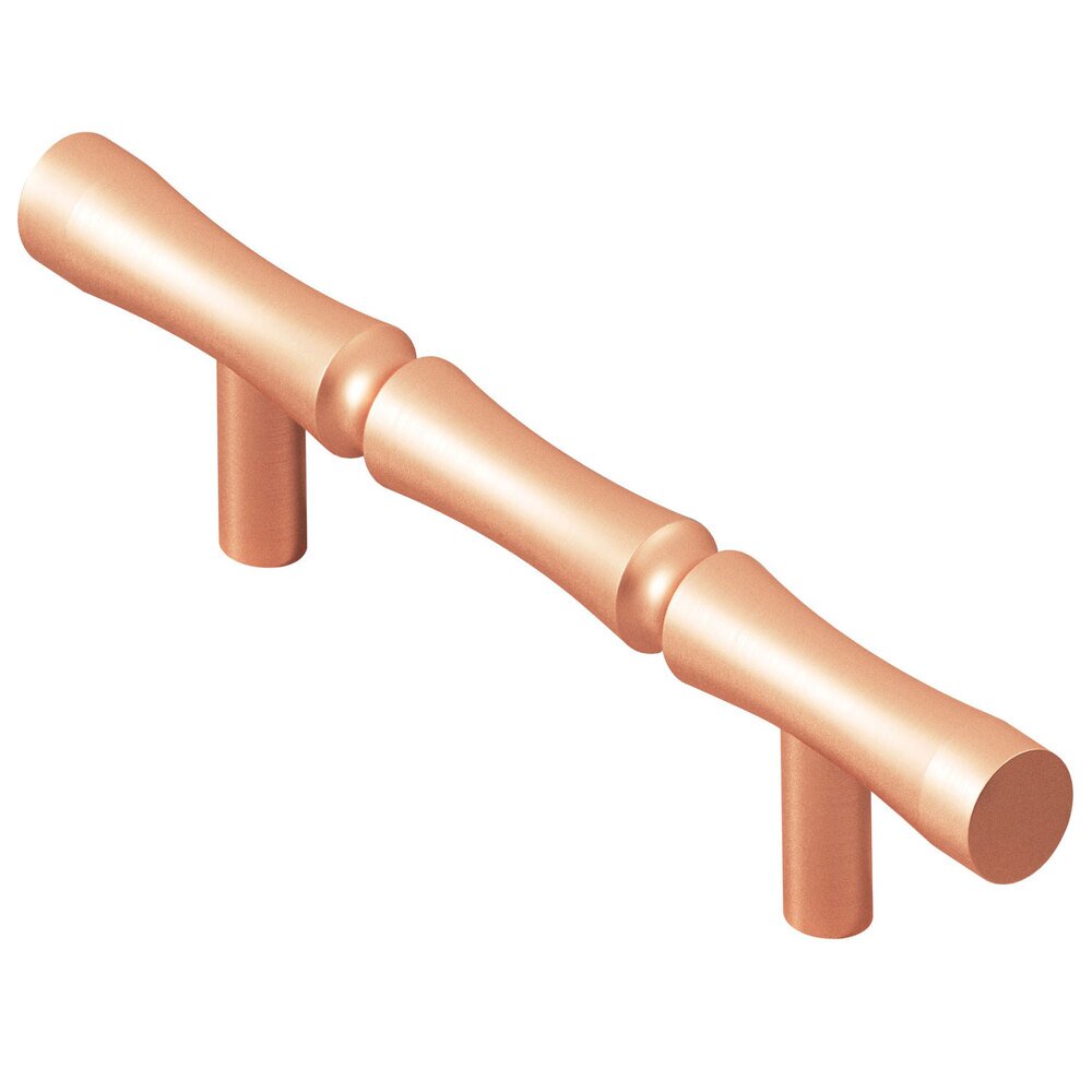 Colonial Bronze 3" Centers Bamboo Pull in Matte Satin Copper