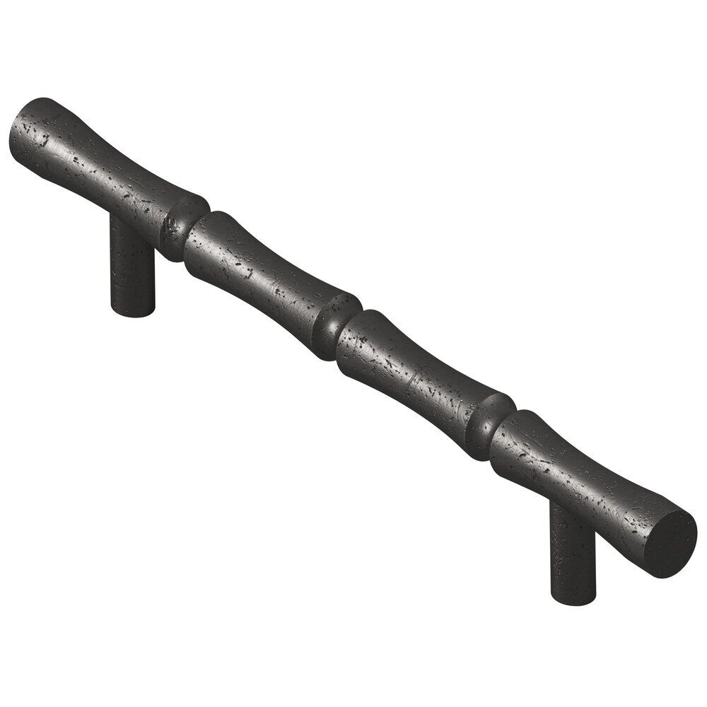 Colonial Bronze 4 1/2" Centers Bamboo Pull in Distressed Black