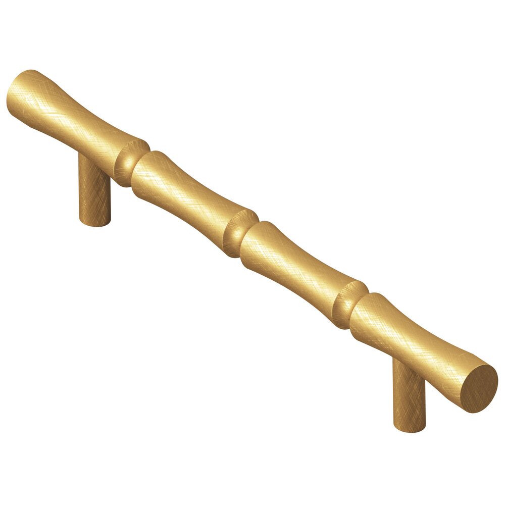 Colonial Bronze 4 1/2" Centers Bamboo Pull in Weathered Brass