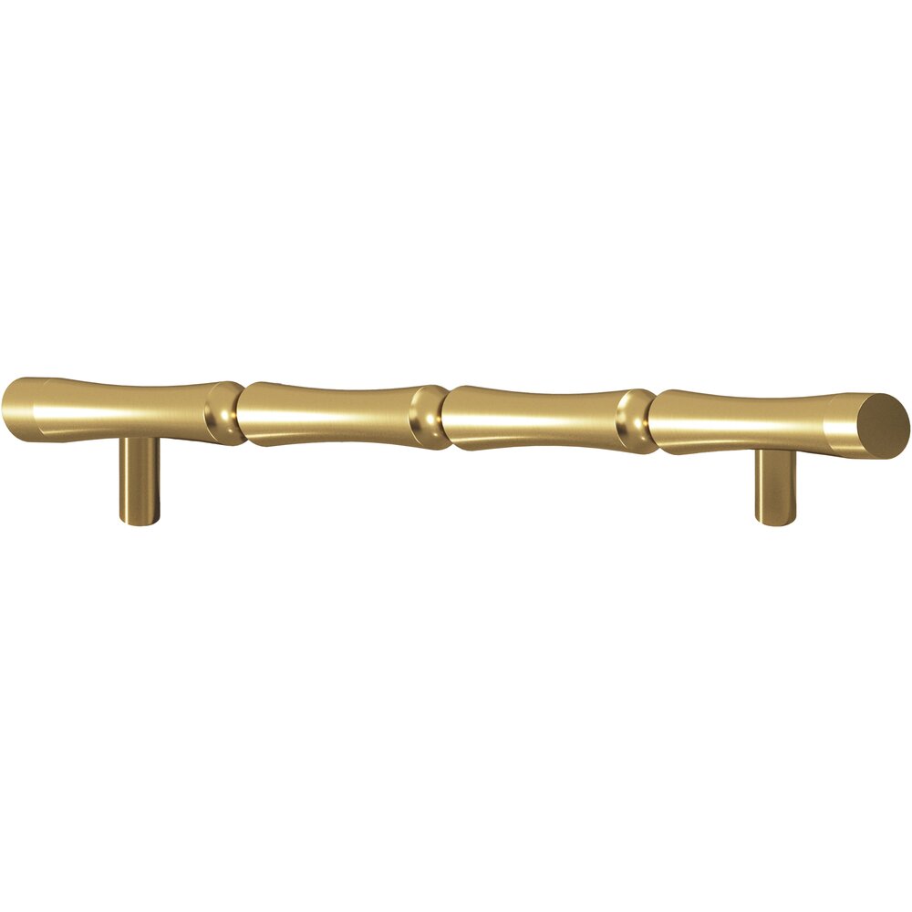 Colonial Bronze 9 1/2" Centers Bamboo Style Surface Mount Pull in Satin Brass