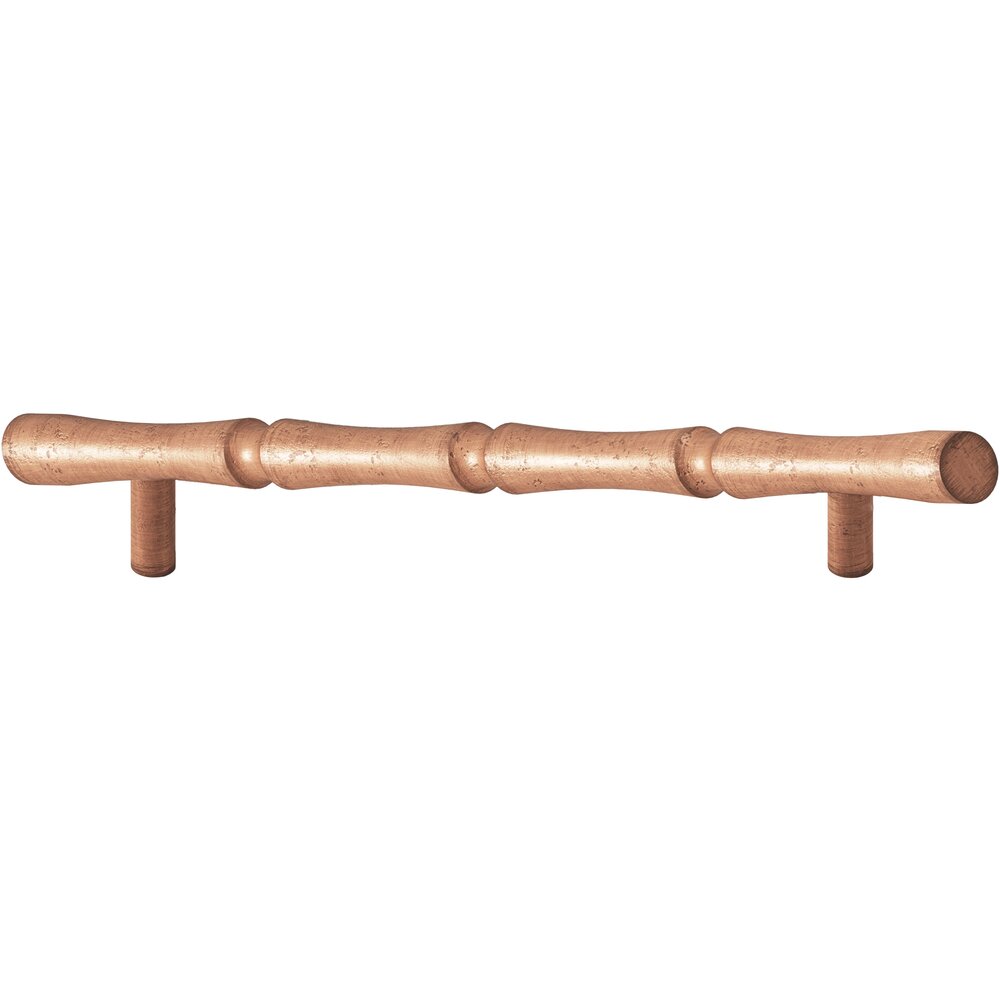 Colonial Bronze 9 1/2" Centers Bamboo Style Surface Mount Pull in Distressed Antique Copper