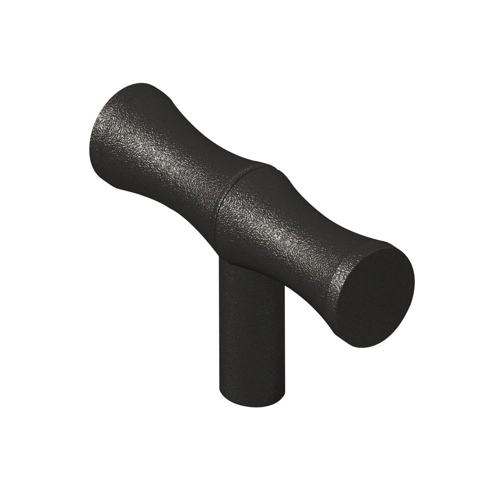 Colonial Bronze 1 1/2" Bamboo Knob in Frost Black