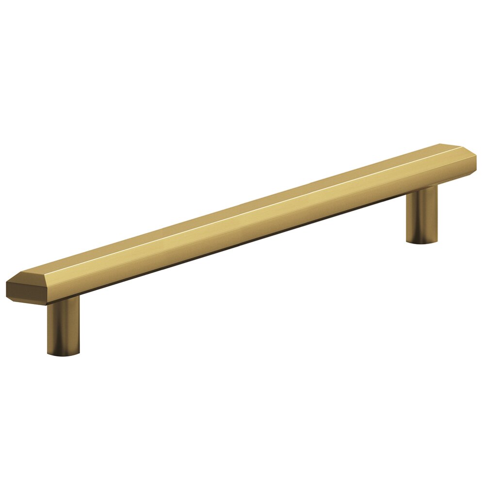 Colonial Bronze 10" Centers Beveled Appliance/Oversized Pull in Unlacquered Satin Brass