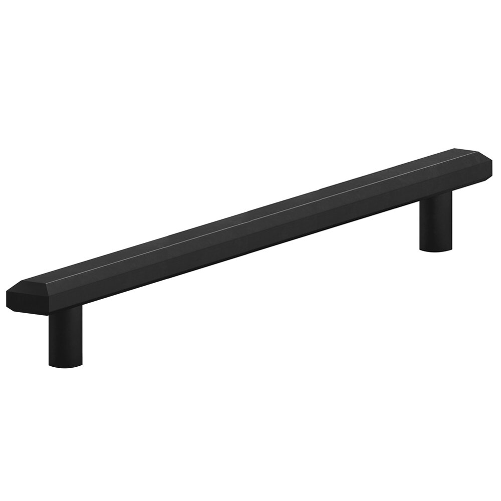 Colonial Bronze 10" Centers Beveled Appliance Pull in Matte Satin Black