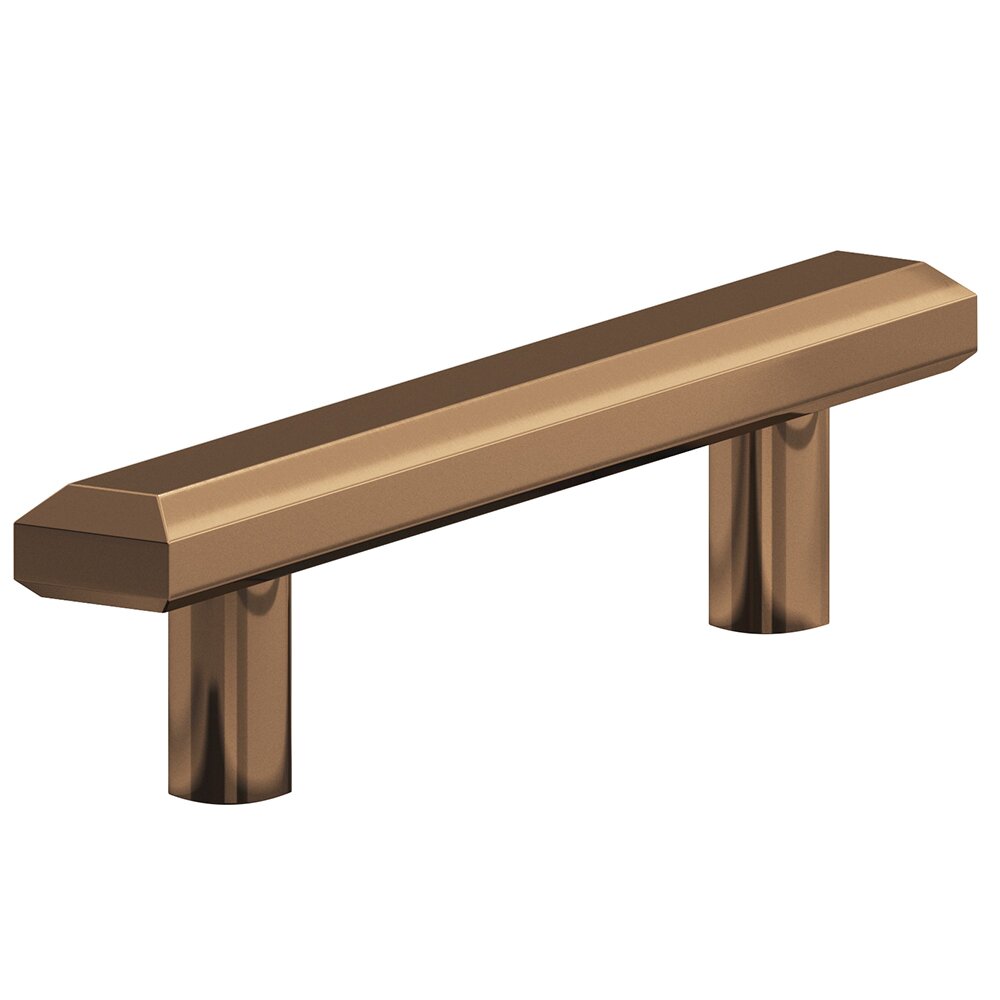 Colonial Bronze 4" Centers Beveled Pull in Polished Bronze