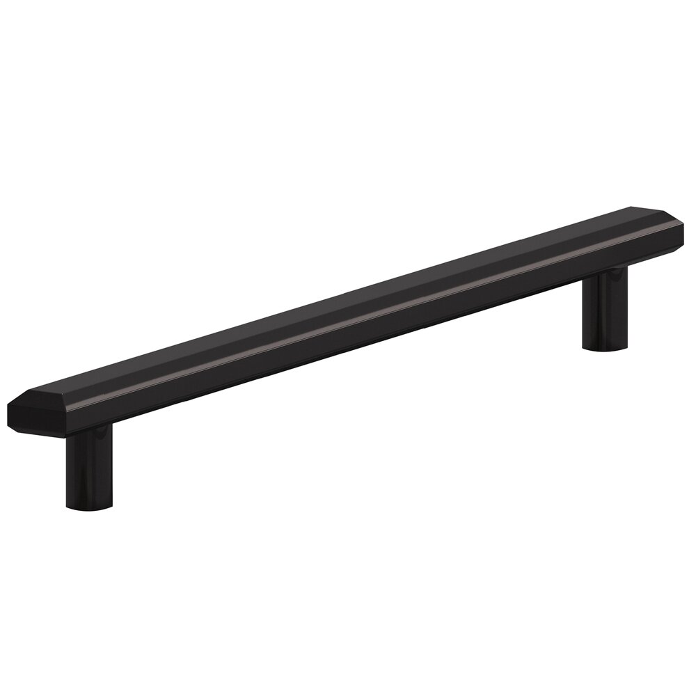 Colonial Bronze 10" Centers Beveled Appliance Pull in Satin Black