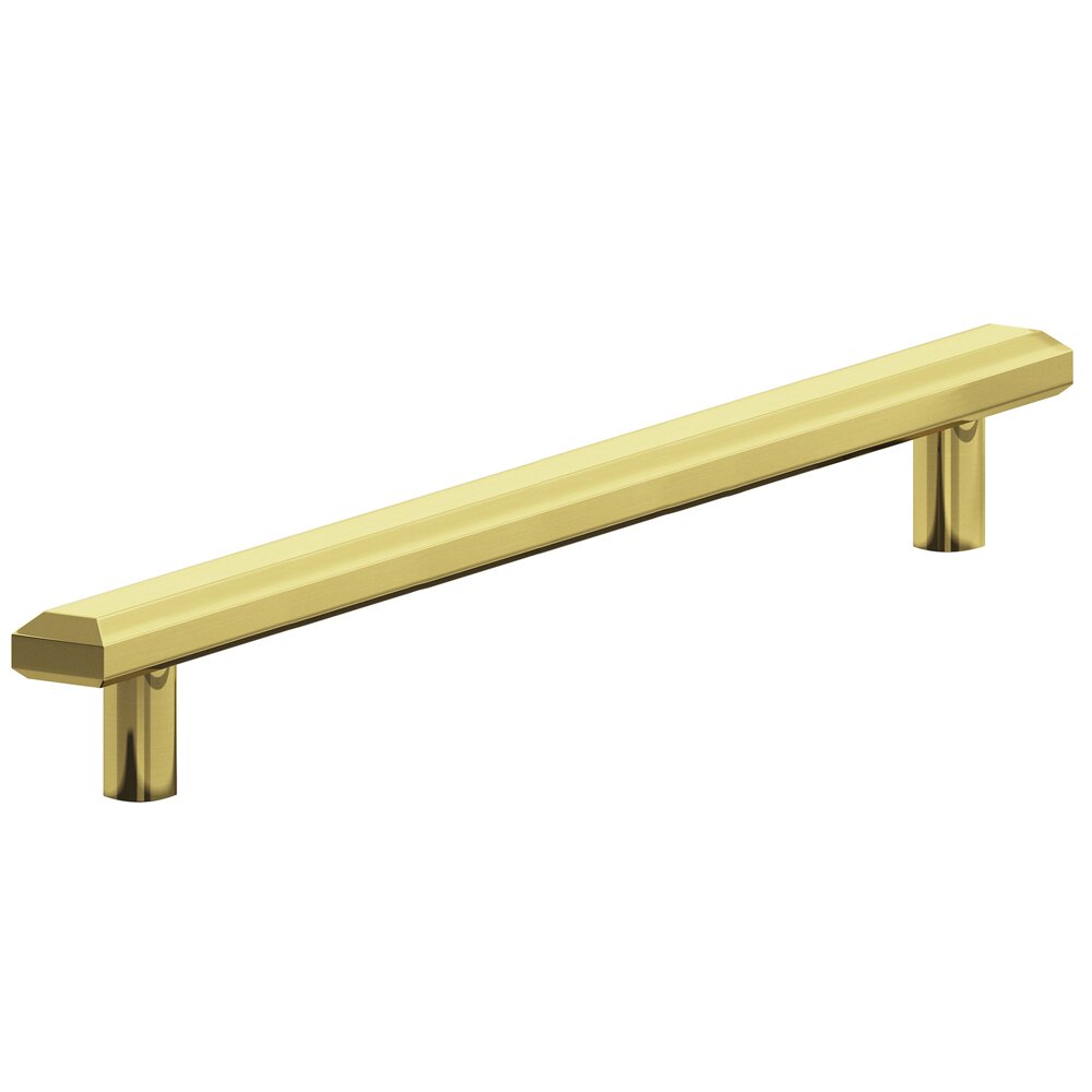 Colonial Bronze 10" Centers Beveled Appliance/Oversized Pull in Polished Brass Unlacquered