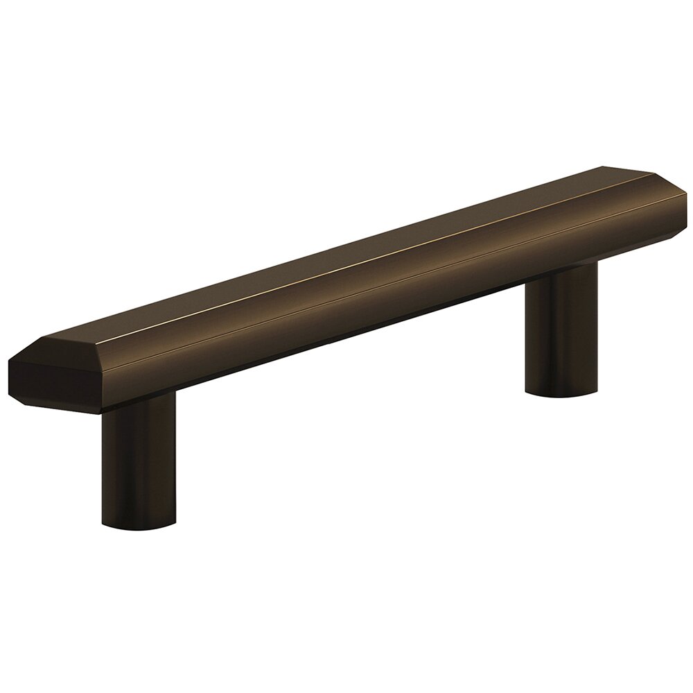 Colonial Bronze 4" Centers Beveled Pull in Oil Rubbed Bronze