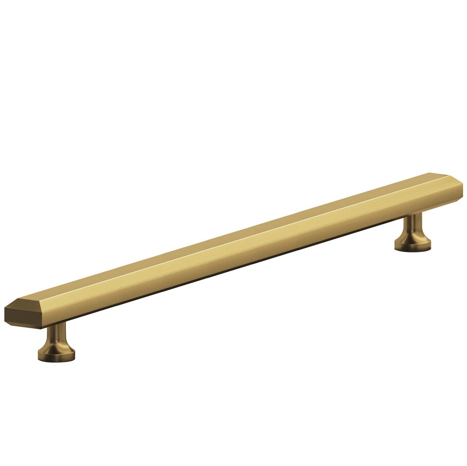 Colonial Bronze 10" Centers Cabinet Pull Hand Finished in Unlacquered Satin Brass