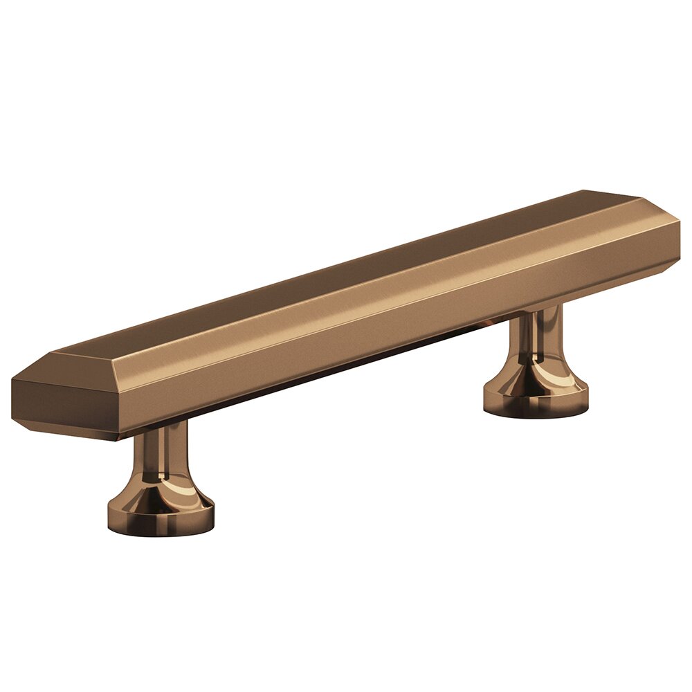 Colonial Bronze 3" Centers Cabinet Pull Hand Finished in Polished Bronze