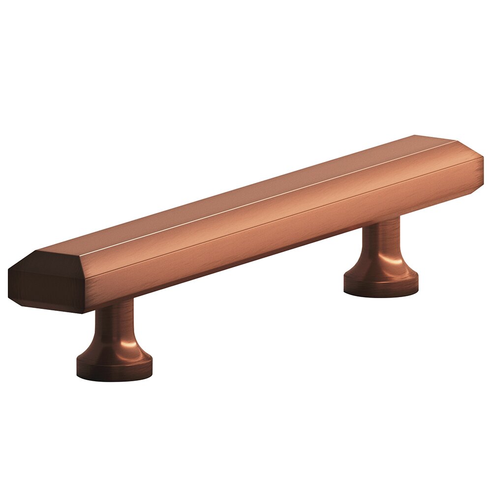 Colonial Bronze 6" Centers Cabinet Pull Hand Finished in Matte Antique Copper