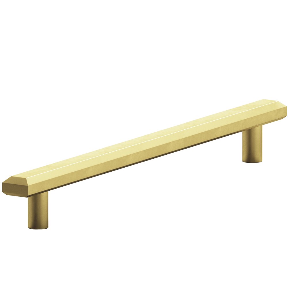 Colonial Bronze 8" Centers Beveled Appliance Pull in Matte Satin Brass