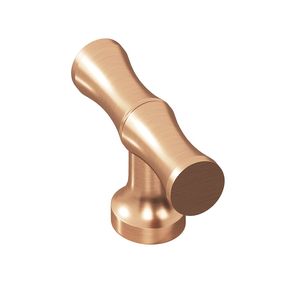 Colonial Bronze 1.75" Long Bamboo T Cabinet Knob With Flared Post In Satin Bronze