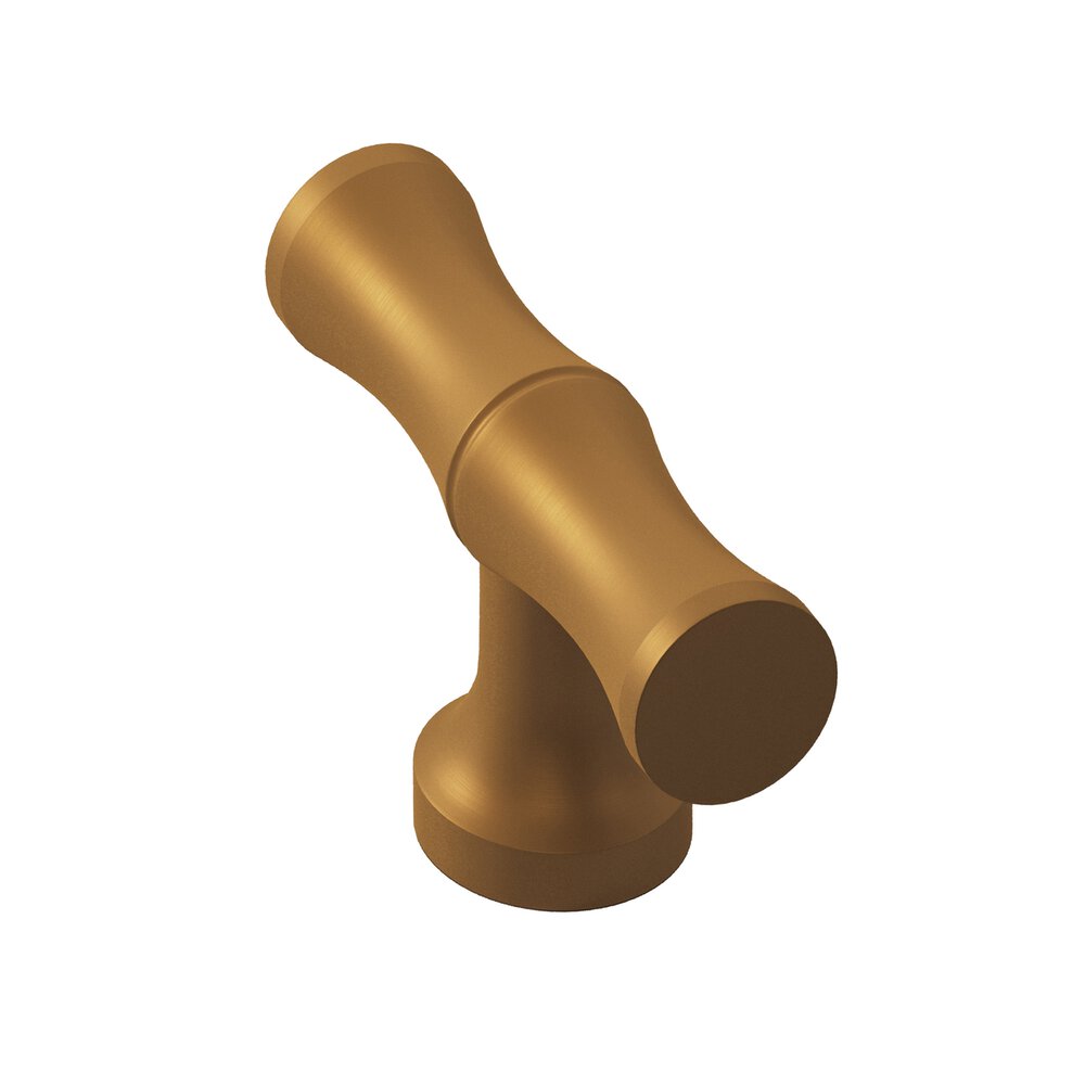 Colonial Bronze 1.75" Long Bamboo T Cabinet Knob With Flared Post In Matte Light Statuary Bronze