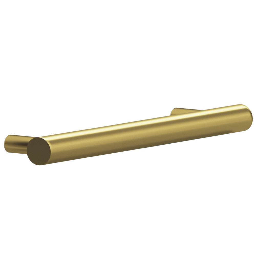 Colonial Bronze 6" Centers Pull 8" Overall Length in Unlacquered Satin Brass