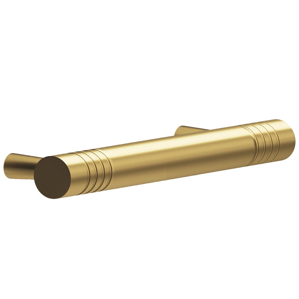 Colonial Bronze 3 1/2" Pull in Unlacquered Satin Brass