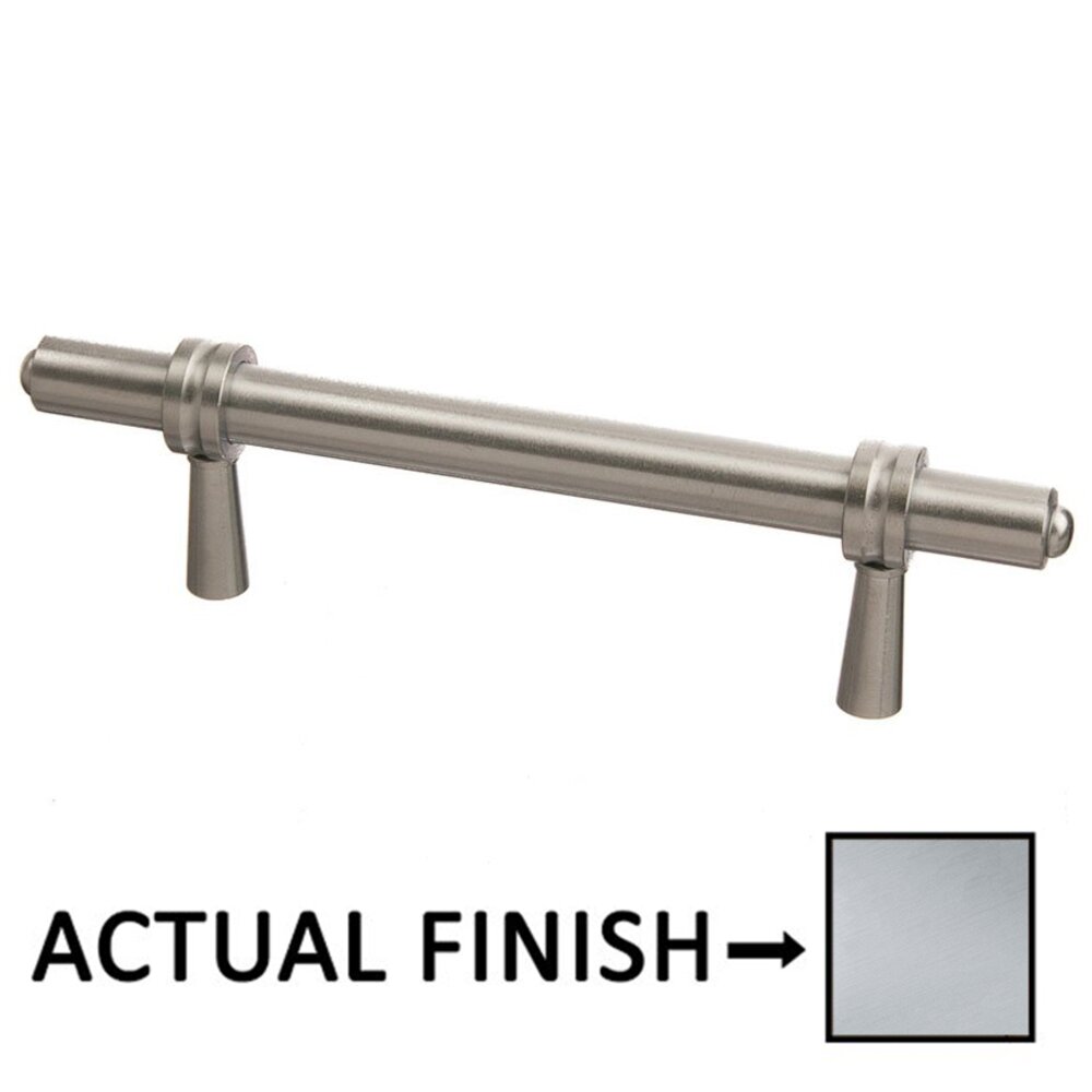 Colonial Bronze Adjustable Centers Pull in Satin Chrome