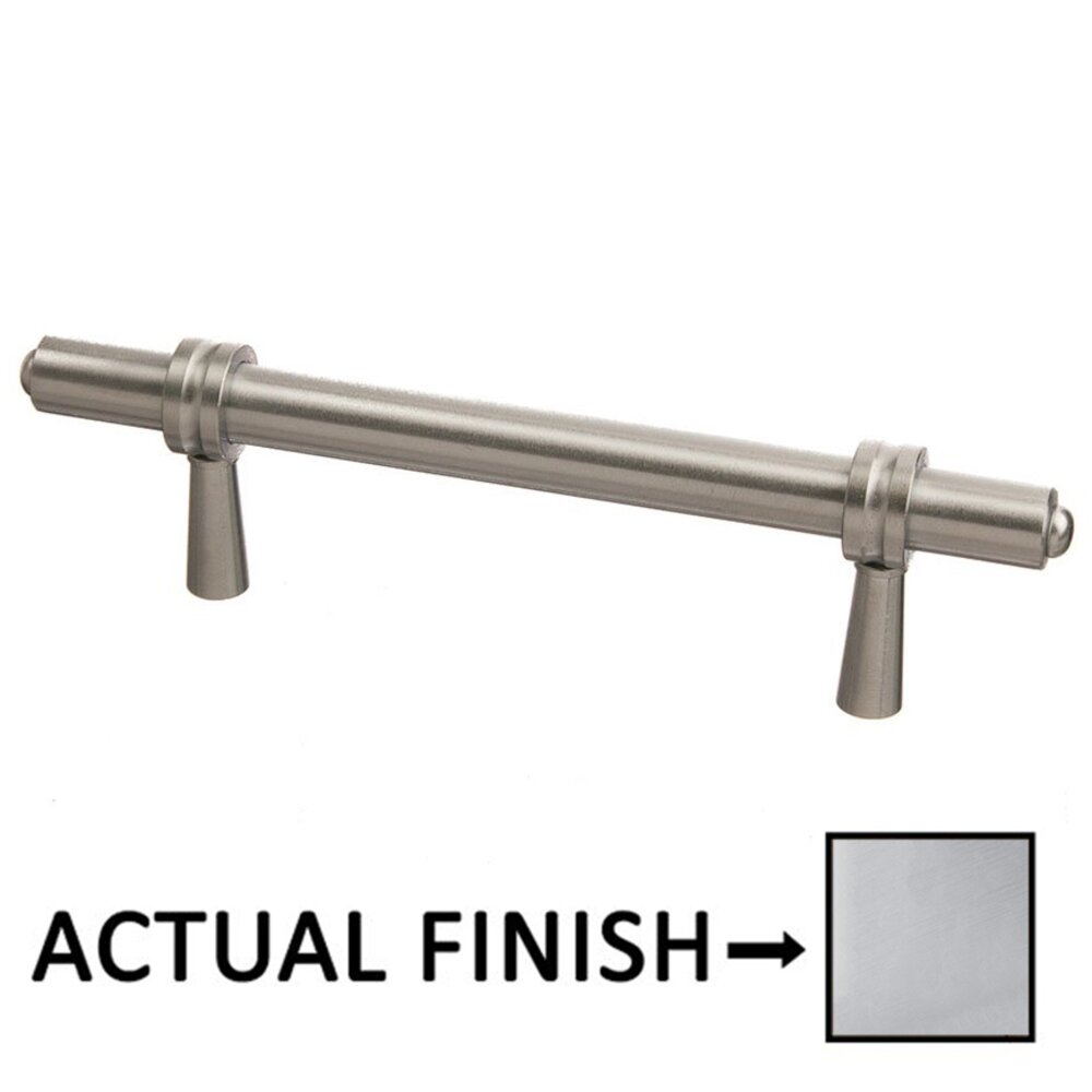 Colonial Bronze Adjustable Centers Pull in Matte Satin Chrome