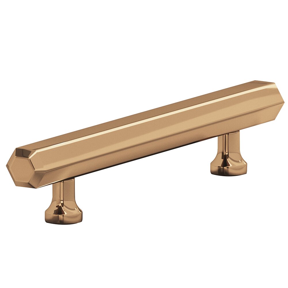 Colonial Bronze 6" Centers Cabinet Pull Hand Finished in Polished Bronze