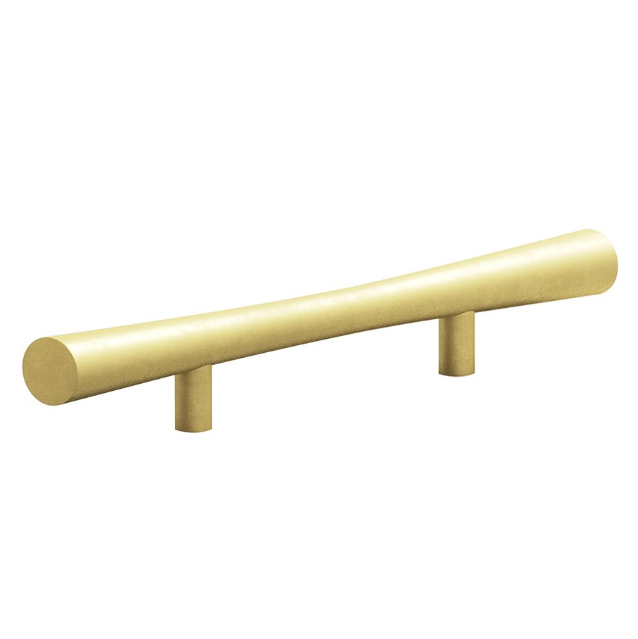 Colonial Bronze 4" Centers Concave Pull in Matte Satin Brass