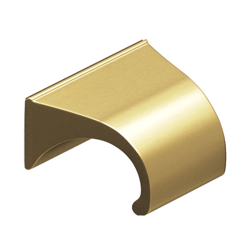 Colonial Bronze 1" Centers Pull in Unlacquered Satin Brass
