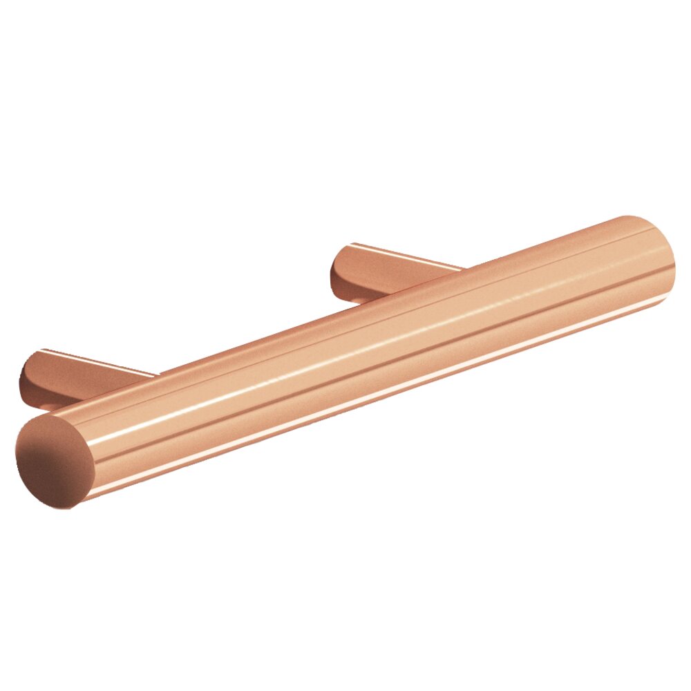 Colonial Bronze 2 1/2" Centers Shank Pull in Polished Copper