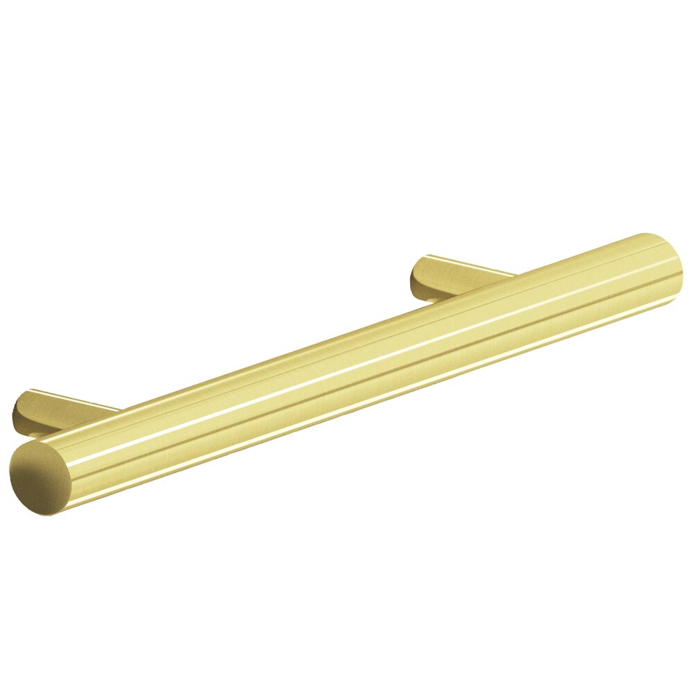 Colonial Bronze 3 1/2" Centers Shank Pull in Polished Brass Unlacquered