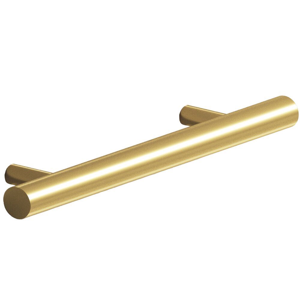 Colonial Bronze 3 1/2" Centers Shank Pull in Unlacquered Satin Brass