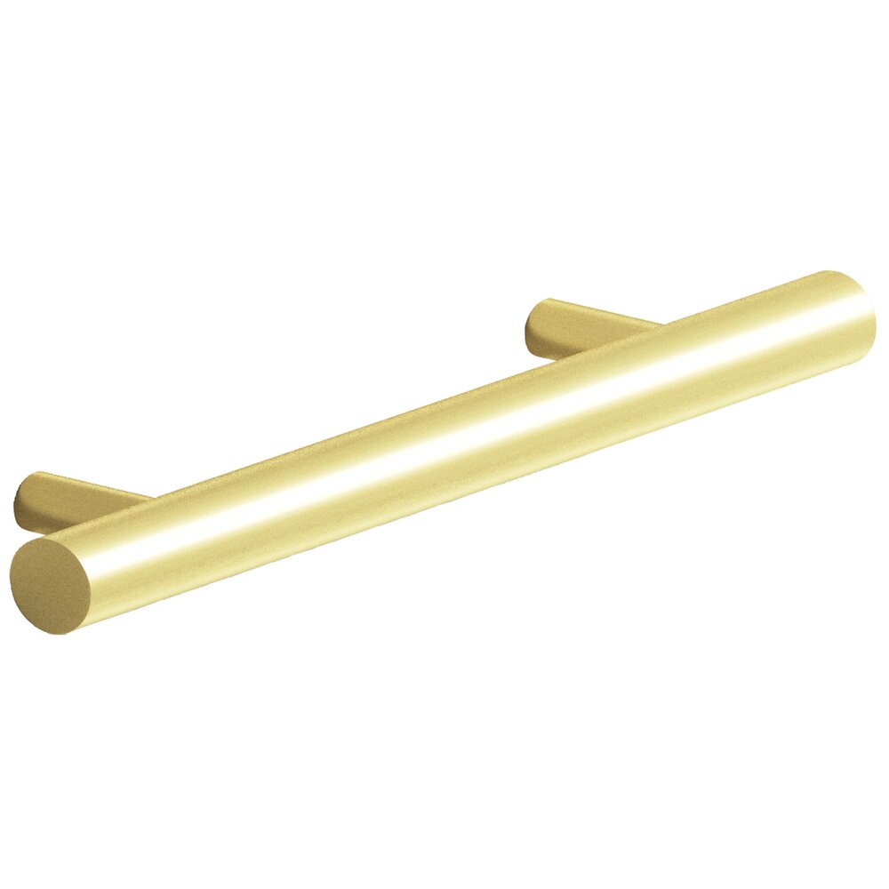 Colonial Bronze 3 1/2" Centers Shank Pull in Matte Satin Brass