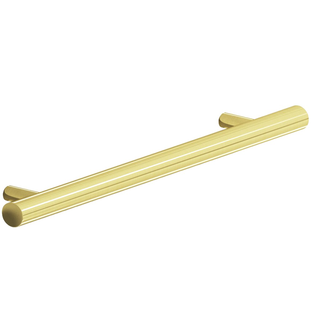 Colonial Bronze 6" Centers 8" Overall Length Shank Pull in Polished Brass