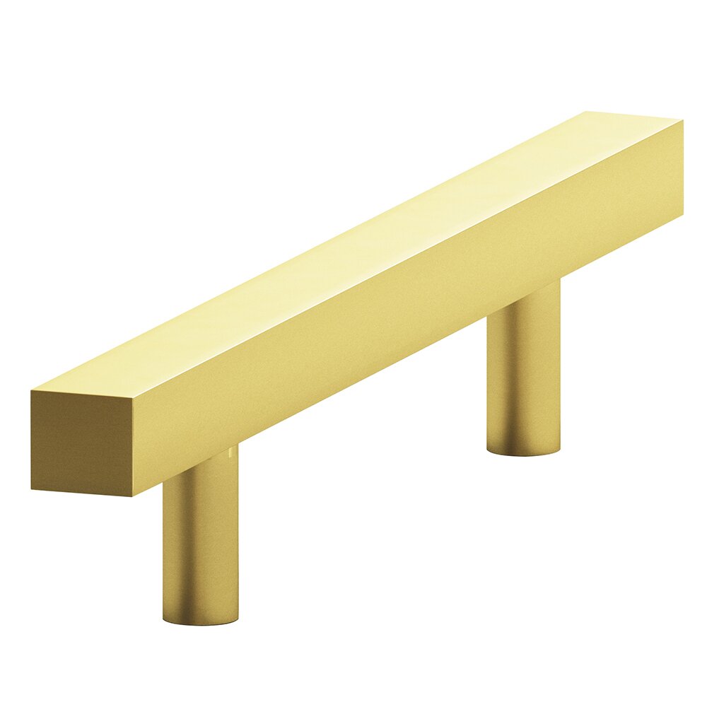 Colonial Bronze 3-1/2" Centers Cabinet Pull in Matte Satin Brass