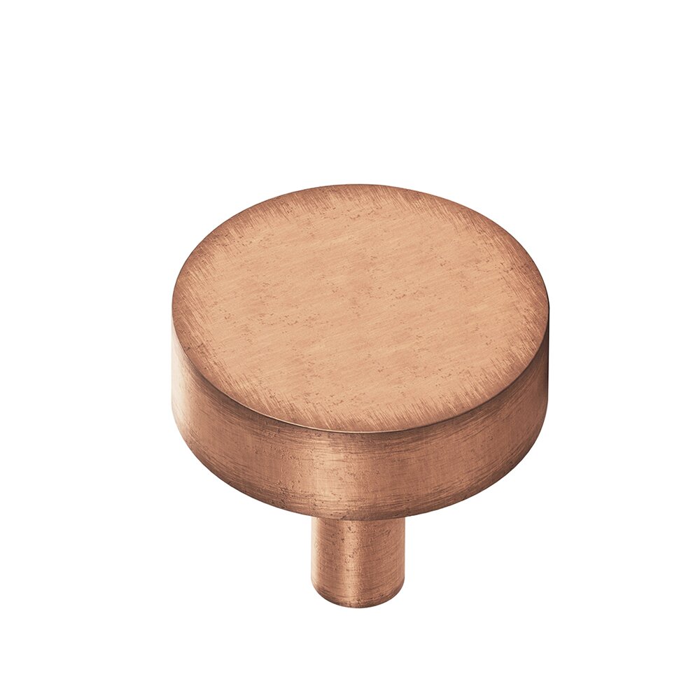 Colonial Bronze 1" Diameter Round Knob in Distressed Antique Copper