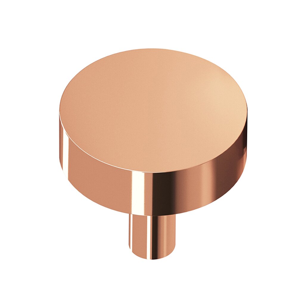 Colonial Bronze 1 1/2" Diameter Round Knob/Shank in Polished Copper
