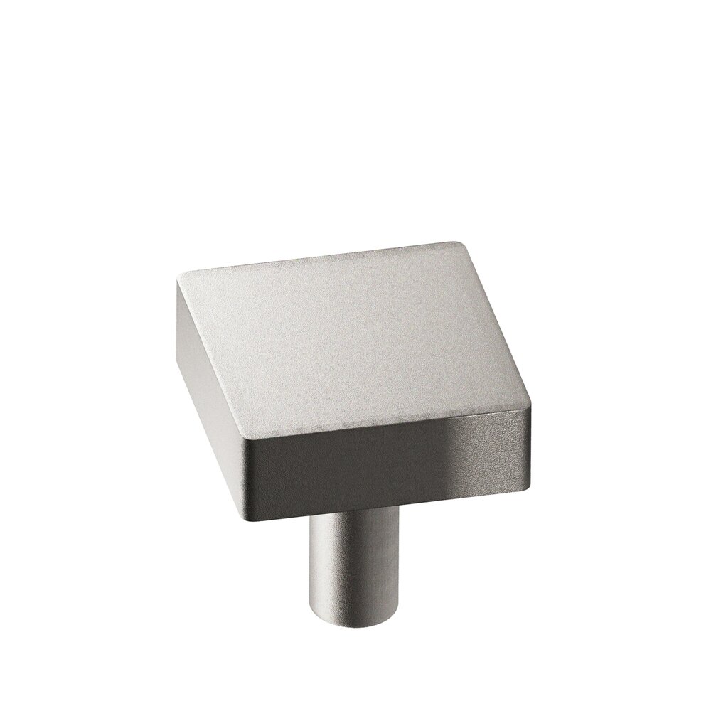 Colonial Bronze 1" Square Knob/Shank in Frost Nickel
