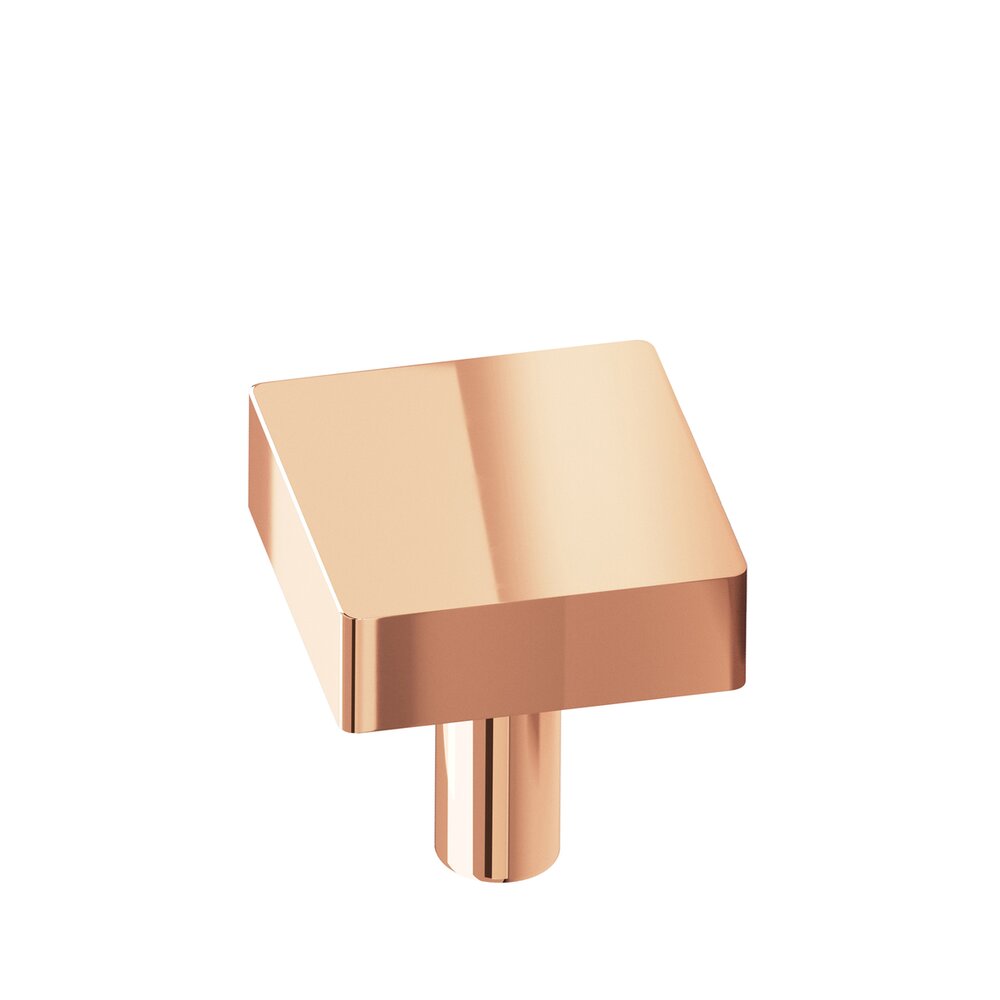 Colonial Bronze 1" Square Knob/Shank in Polished Copper