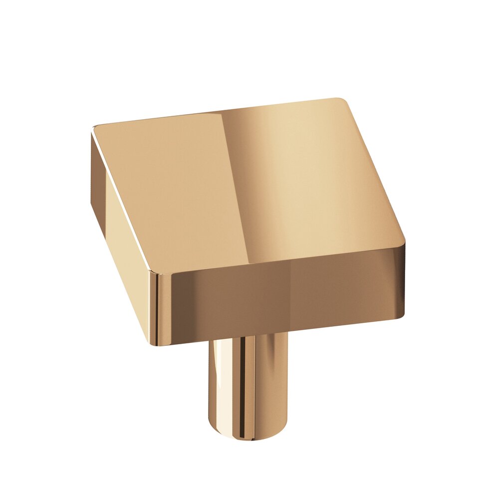 Colonial Bronze 1 1/2" Square Knob/Shank in Polished Bronze