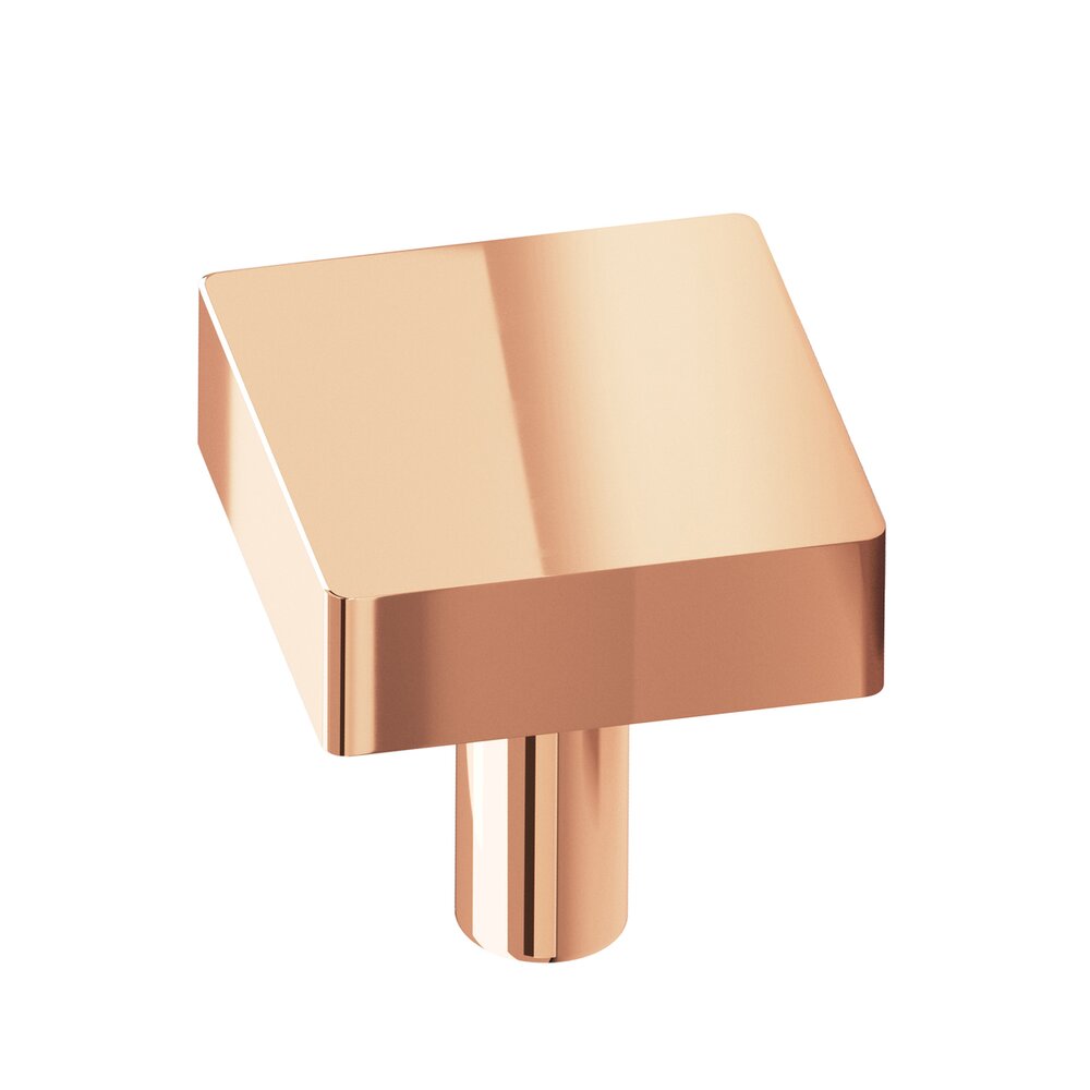 Colonial Bronze 1 1/2" Square Knob/Shank in Polished Copper