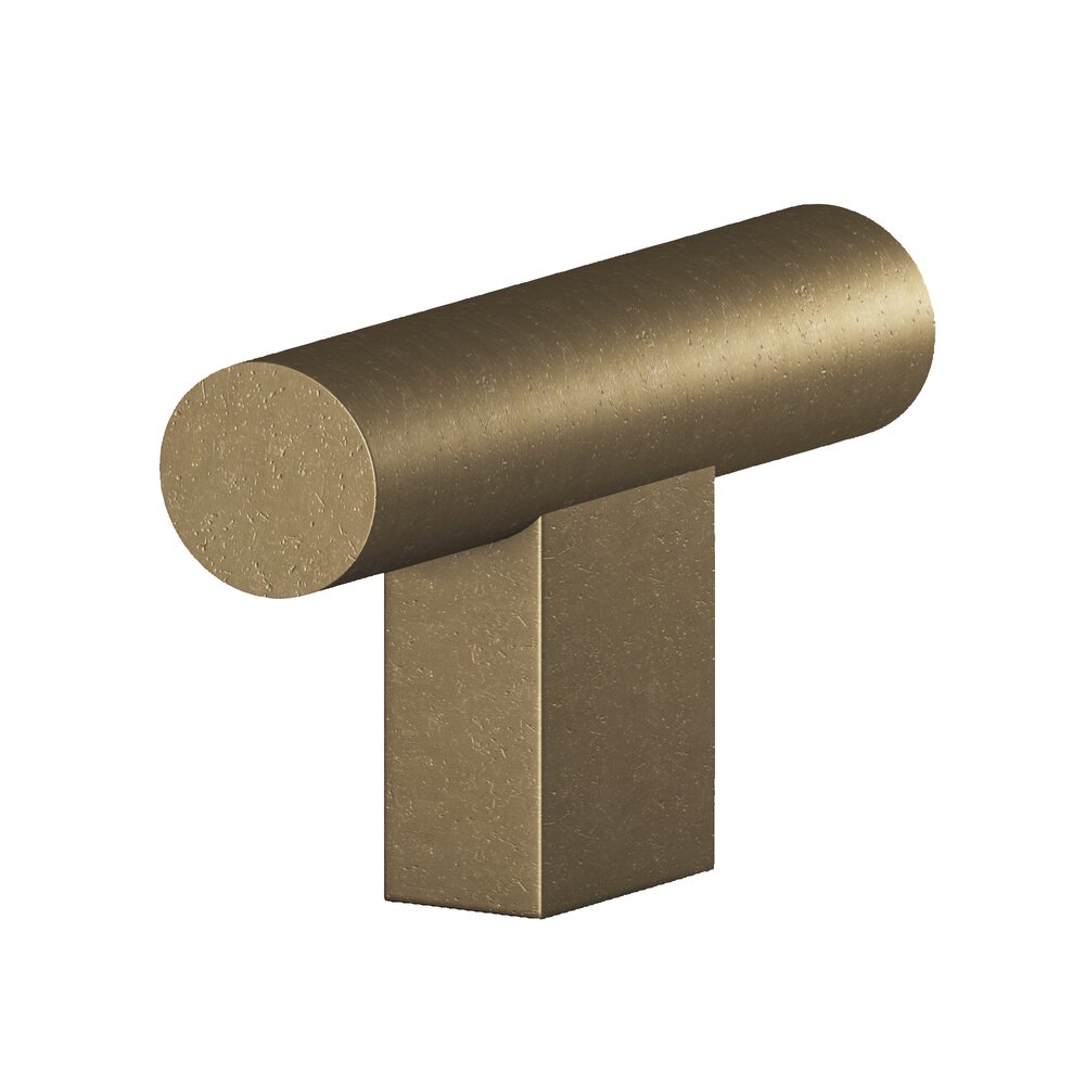 Colonial Bronze 1 1/2" Rectangular Knob in Distressed Oil Rubbed Bronze