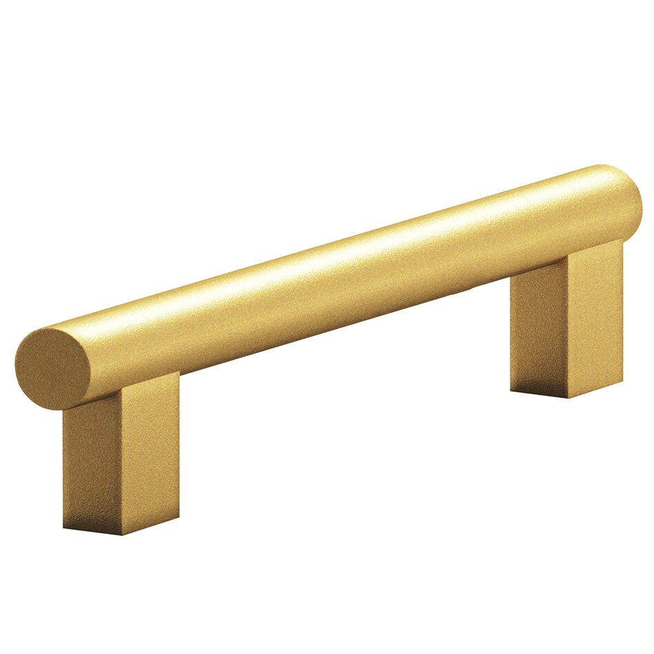 Colonial Bronze 3" Centers Rectangular Post Bar Pull in Frost Brass