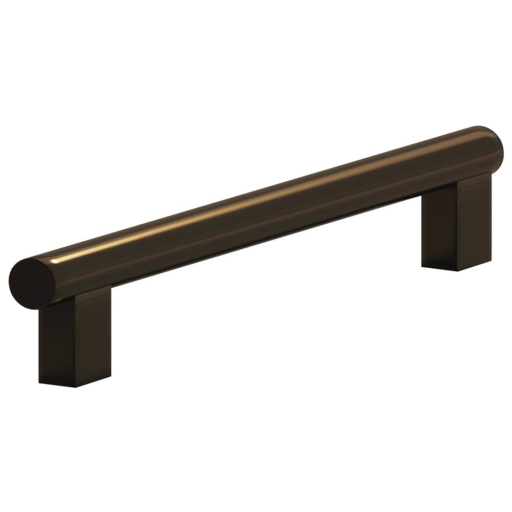 Colonial Bronze 6" Centers Rectangular Post Bar Pull in Unlacquered Oil Rubbed Bronze
