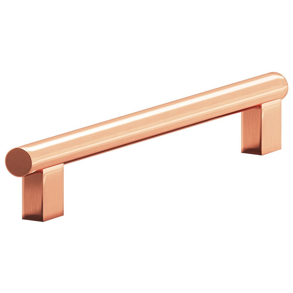Colonial Bronze 6" Centers Rectangular Post Bar Pull in Satin Copper