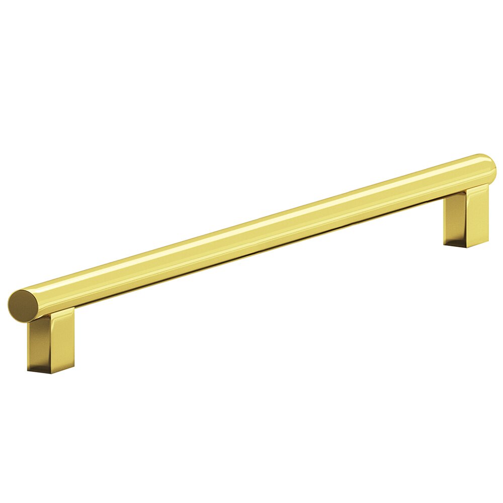 Colonial Bronze 8" Centers Rectangular Post Bar Appliance/Oversized Pull in French Gold