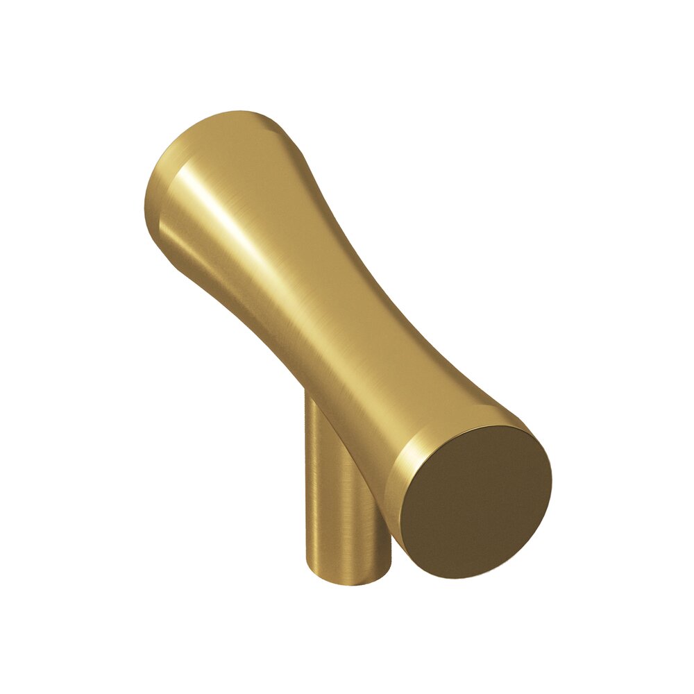Colonial Bronze 2" Long Knob in Unlacquered Satin Brass