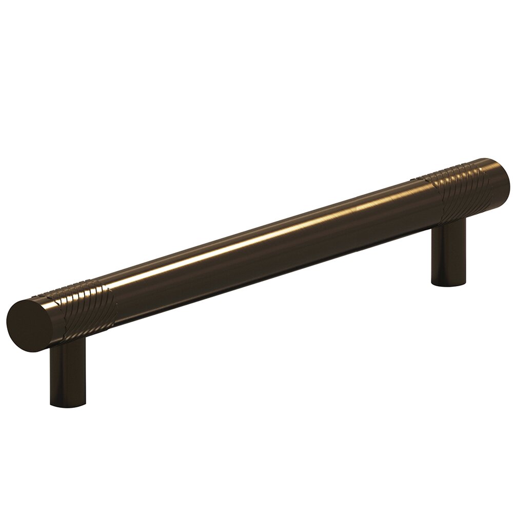 Colonial Bronze 8" Centers Single Knurl Bands Appliance/Oversized Pull in Unlacquered Oil Rubbed Bronze