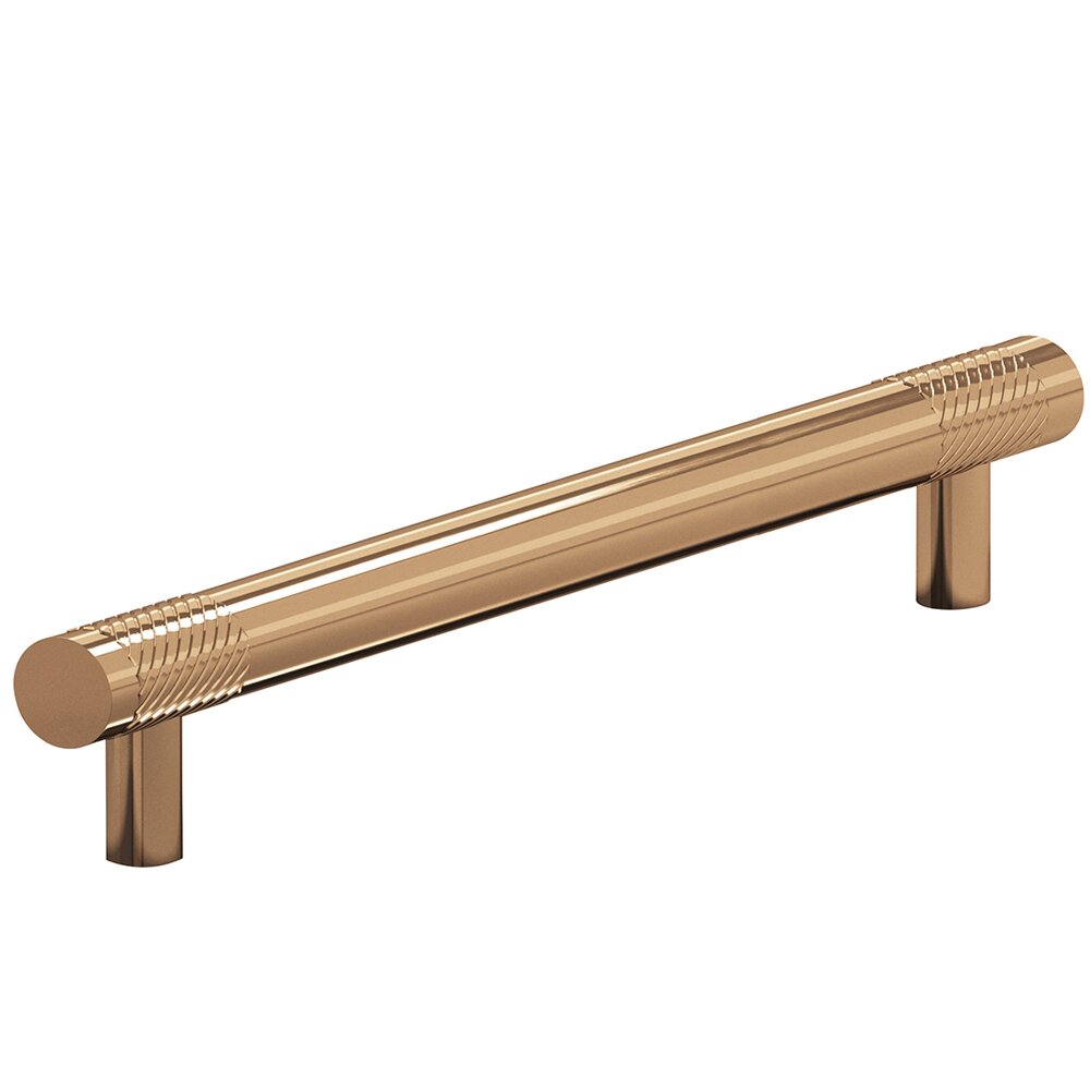 Colonial Bronze 8" Centers Single Knurl Bands Appliance/Oversized Pull in Polished Bronze