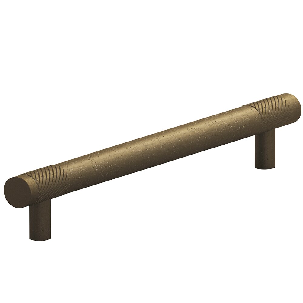 Colonial Bronze 8" Centers Single Knurl Bands Appliance/Oversized Pull in Distressed Oil Rubbed Bronze