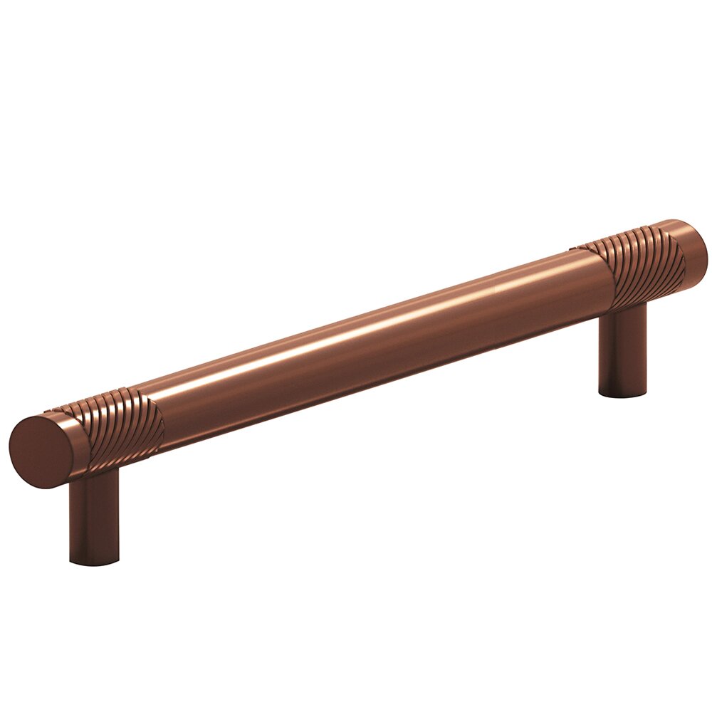Colonial Bronze 8" Centers Single Knurl Bands Appliance/Oversized Pull in Matte Antique Copper