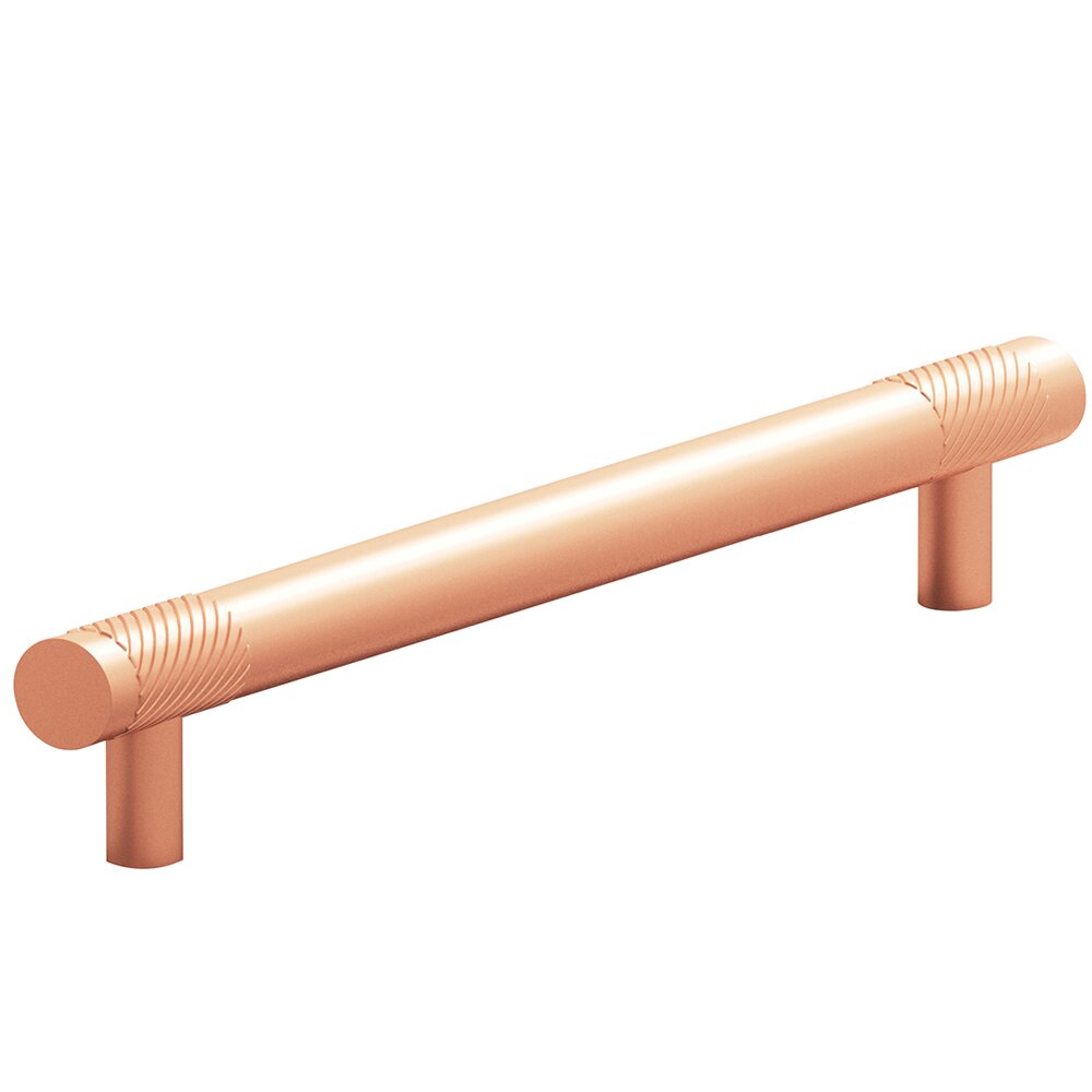 Colonial Bronze 8" Centers Single Knurl Bands Appliance/Oversized Pull in Matte Satin Copper